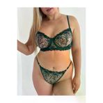 Lingerie A136 Büyük Beden Dantelli Sütyen Tanga Takımı İç Çamaşır Büyük Beden Fantezi Giyim