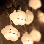 Linghuang 20 LED sıcak beyaz bulut ışık zinciri, çocuklar için peri şeklinde gece lambası, yatak odası, koridor, çelenk, düğün, Noel dekorasyonu, pille çalışır (dahil değildir)
