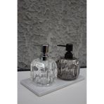 LİNGO HOME Lüks Akrilik Mermer Stantlı Akrilik Modern Dekoratif Sıvı Sabunluk Set