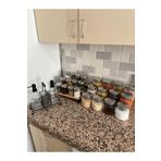 LİNGO HOME - Metal Kapaklı Baharat ve Kavanoz Seti -Stantlı Sıvı Sabunluk -Bambu Kaşıklı -Etiketli