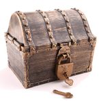 Lingway Toys Çocuk Korsan Hazine Sandığı Büyük Boy Öğretmenin Favori Hazineleri Koleksiyonu Sadece 2 Kilit ve Anahtar Seti ile Saklama Kutusu (Vintage Bronz Kaplama, 6,3 x 4,8 x 5,2 cm)