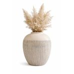 Liniara Handmade Dekoratif Vazo – Modern Şık Tasarım, 20 cm Yükseklik, 18 cm Genişlik, Çiçek ve Bitki Sunumu İçin Uygun, El Yapımı Estetik Vazo, Salon & Ofis Dekoru