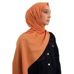 Link Desen Bambu Cotton Şal 01, Turuncu
