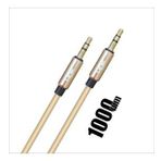 Link Tech A577 Altın 3.5 mm Örgülü Jack Aux Kablo
