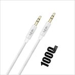 Link Tech A577 Beyaz Örgülü 3.5 mm Jack Aux Kablo