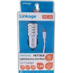 Linkage LKC-34 2,4A 12-14 V 2XUSB 1 m Lightning Araç İçi Şarj Kablosu