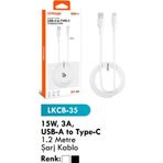 Linkage LKCB-35 15W 3A USB-A to Type-C 1.2 mt Şarj Kablosu