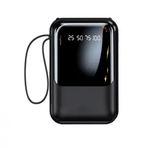 Linkage LKP-53 10.000 mAh USB-A Dahili Type-C Mikro Lightning Kablolu LCD Taşınabilir Powerbank