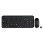 LINKEET Mac için Kablosuz Klavye ve Fare, 2.4G/Bluetooth Klavye ve Fare Combo Ultra İnce USB C Şarj Edilebilir Kompakt Sessiz 99 Tuşlu Retro Yuvarlak Tuş Kapakları Mac/Win için Entegre Stand, Siyah
