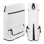 Linkidea PS5 Controller Storage Pocket Protective, Skin Cover Anti Scratch Protector Sleeve, Nylon Dust Cover for Game Console Compatible with Playstation 5 Console (White)
