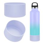 Linkidea Su Şişesi Botu Demir ile Uyumlu ° Flask Geniş Ağızlı 14oz/18oz, Dar Ağızlı 12oz/16oz/20oz, Silikon Şişe Alt Kol Kapağı Koruyucu, Şişe Tamponu (Sis / 2'li Paket)