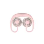 linksmart Giyilebilir Kablosuz MASLİNG Şarjlı Taşınabilir Mini Fan Vantilatör Pembe