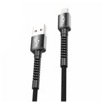 Linktech 3A 1 mt K550 Lightning-USB Metal Başlı Data Şarj Kablosu