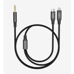 Linktech A204 Type-C ve Lightning Giriş 3.5 mm 2'si 1 Arada AUX Çıkış Dönüştürücü