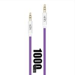 Linktech A585 3.5 mm 1 mt Mor AUX Ses Kablosu