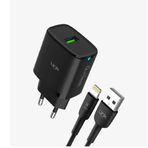 Linktech C302 Strong 12W Siyah Lightning Kablolu Hızlı Şarj Aleti