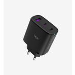 Linktech C317 Siyah Safe 3 Çıkışlı 45W Hızlı Şarj Adaptörü ve Şarj Aleti