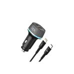 Linktech C435 55W Dual Pd30w + Qc25w Araç Şarj Aleti Type-C To Lightning Kablo Set