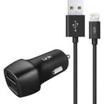 Linktech C492 2.4A 2x USB Araç Şarj Aleti ve Lightning USB Kablo Set