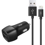LinkTech C492 Safe Lightning USB 12W Araç Şarj Aleti - Siyah