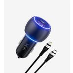Linktech C685 Premium 60W PD30+ 30W Quick MFI Lightning PD Kablolu Araç Şarj Aleti