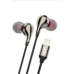 Linktech E82 Lightning Stereo Kulak Içi Kablolu Kulaklık Siyah
