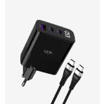 Linktech G853 Premium Tip-C 65W Süper SI Kablolu 3'lü Çıkış Şarj Adaptörü ve Şarj Aleti
