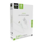 Linktech K449 1 mt 2.4A Beyaz Strong Lightning USB Data Şarj Kablosu