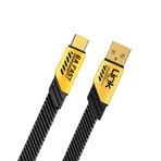 LinkTech K470 Mecha Style USB - Type-C 66W 6A 1.2mt Hızlı Şarj Kablosu - Sarı