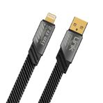 LinkTech K471 Mecha Style USB - Lightning 12W 2.4A 1.2mt Şarj Kablosu - Gri