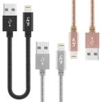 Linktech K544 Safe Lightning USB Örgü Metal Data/şarj Kablosu 30CM - Siyah