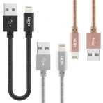 Linktech K544 Safe Lightning Usb Örgü Metal Data/Şarj Kablosu 30cm