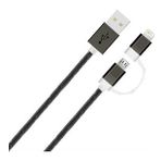 Linktech K555 2in1 Micro USB + iPhone 1.2 mt Şarj ve Data Kablosu