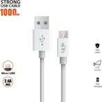 LinkTech K558 Strong Micro USB 2.4A 1000MM Şarj/senkronizasyon Kablosu - Beyaz