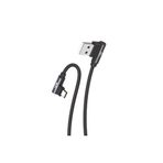 Linktech K592 Safe Micro Usb 90 Derece Gamer Oyuncular Için Şarj Kablosu