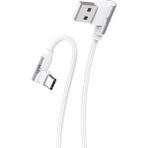 Linktech K594 Safe Type-C - USB 90 Derece Data/şarj Kablosu 3A 1.5mt - Beyaz