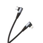 Linktech K596 27w 1.5 mt Type-C - Lightning 90 Derece Data/Şarj Kablosu