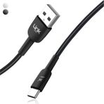 Linktech K602 Safe USB - Type-C 3A Data ve Şarj Kablosu 1mt - Siyah