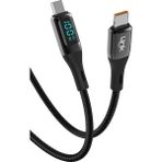 LİNKTECH K680 Safe Dijital Göstergeli USB-C/Type-C 100W Şarj Kablosu