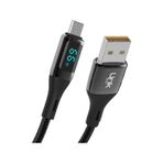 LinkTech K681 Dijital Göstergeli USB - Type-C 66W Data ve Şarj Kablosu 1mt 5A