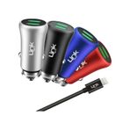 Linktech M582 12W 2.4A Metal Araç Şarj Aleti ve iPh Lightning Kablo Set