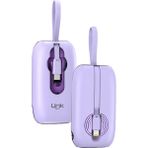 Linktech MP09 9600 Mah Type-C / Lightning Kablolu 22.5W Powerbank Pd3.0 - Mor