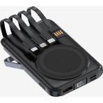 Linktech Powerbank WF27 - 10.000 Mah Çoklu Kablolu ve Kablosuz Hızlı Şarjlı Powerbank - Kaliteli Taşınabilir Şarj Aleti - Siyah
