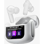 LinkTech TW45 Premium Dokunmatik LED Ekranlı Anc Tws Bluetooth Kulaklık - Beyaz