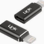 Linktech Type-c - Lightning Dönüştürücü Siyah Midi-o190