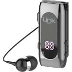 LinkTech V80 Makaralı Titreşimli Bluetooth Silikonlu Kulaklık - Gri