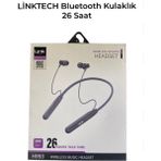 LinkTech Wireless Sports Headset 26 Hours Bluetooth Kulaklık - Siyah