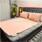 Linnda Home 120 x 150 Lux Çift Kişilik Elektrikli Battaniye Pembe Pamuklu Pembe Düz - 100 x 120 cm