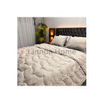 Linnda Home Tek Kişilik Merinos Yün Yorgan Seti + 1 Adet Boncuk Yün Yastık
