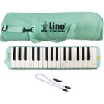 Lino 32 Tuşlu Melodika Pastel Yeşil Renkli Bez Çanta ile 32 Tuşlu Eğlenceli Müzik Aleti